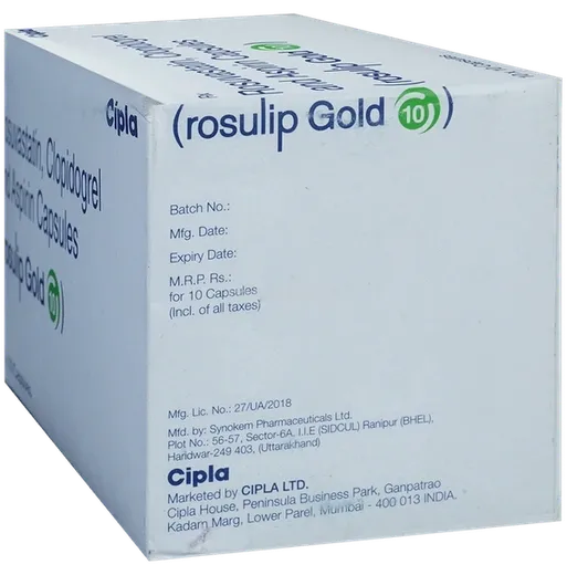 rosulip gold 10mg capsule 10's